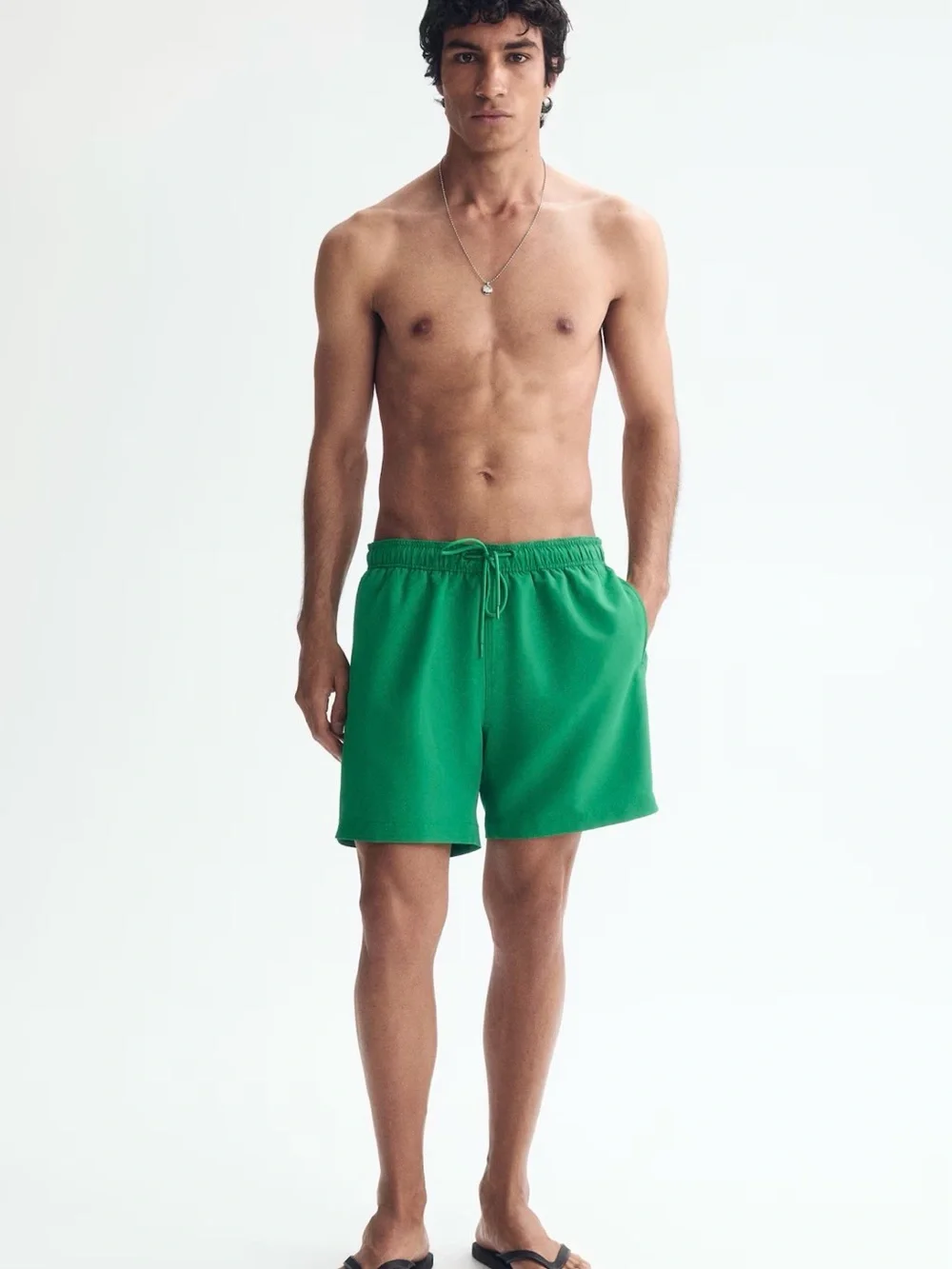 H&M Bright Green Men's Swim Trunks